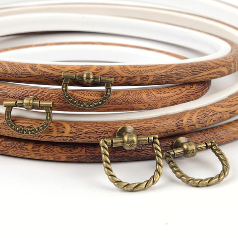Rubber Imitate Wood Hoop Circle-HA00104-Veeddydropshipping