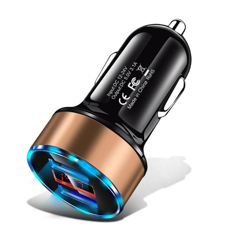 3A Dual USB Car Charger Fast Charging Adapter For Samsung-PA01166-Veeddydropshipping