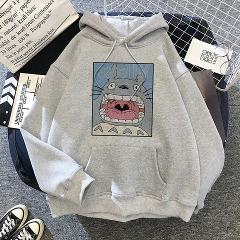 Japanese Anime Cartoon Totoro Hoodie Women Kawaii Hoodeis Miyazaki-TB01325-Veeddydropshipping
