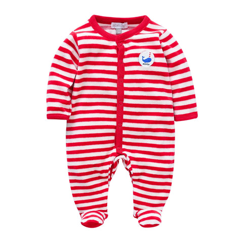 Christmas Velvet New Baby Girl Rompers roupas de bebe Long-TB00319-Veeddydropshipping