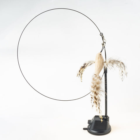 Handfree Bird/Feather Cat Wand with Bell-HA01381-Veeddydropshipping