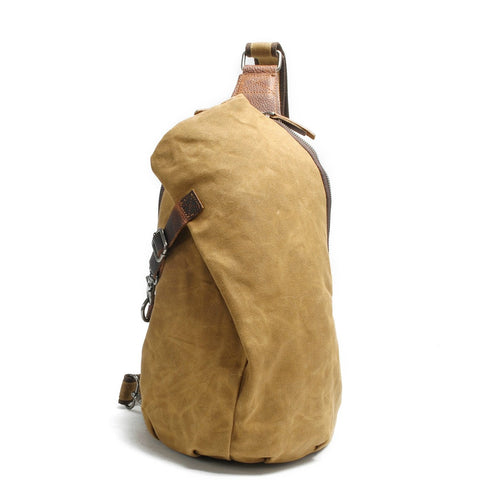 chest bag retro male canvas shoulder diagonal bag casual-BS00389-Veeddydropshipping