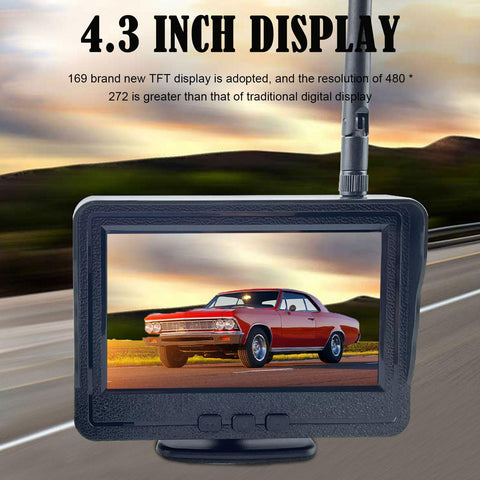 Wireless Car Monitor Screen 4.3inches 2.4G Rear View Reverse Camera LCD-AM00673-Veeddydropshipping