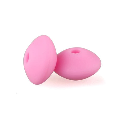 50Pcs 12mm Lentil Silicone Beads Perle Dentition DIY Food Grade Baby-TB00822-Veeddydropshipping