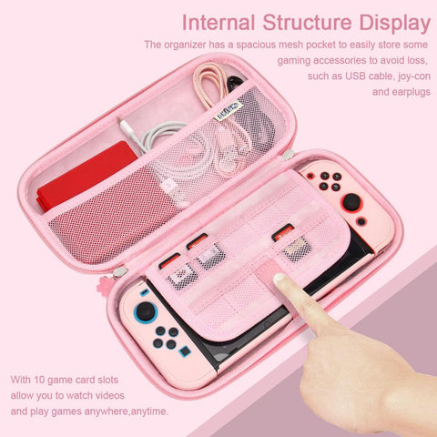 Blue Carry Case Accessories Storage Bag for Nintendos Switch Portable -CE01316-Veeddydropshipping