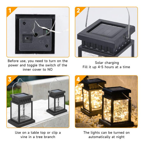 Outdoor LED Solar Lantern Lamps Waterproof LED Atmosphere Lights-TI00834-Veeddydropshipping