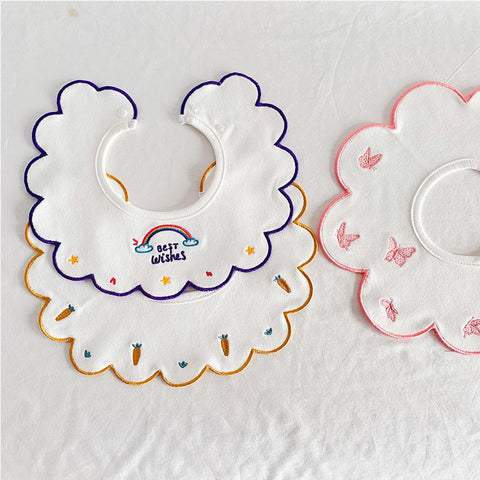 Baby Bibs Newborn Kids Bandana Flower Burp Cloth Soft Cotton Infant Boy-TB00471-Veeddydropshipping