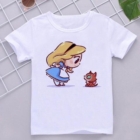 Disney Child Mermaid Princess Kawaii Printed T-shirt Baby Girl Soft-TB00958-Veeddydropshipping