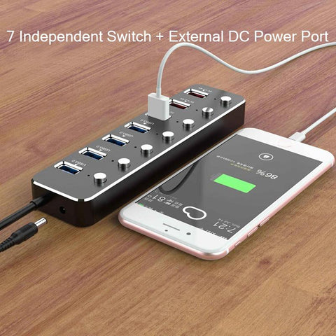 HUB With  Charger Splitter Multiple Expander With Switch-CO00246-Veeddydropshipping