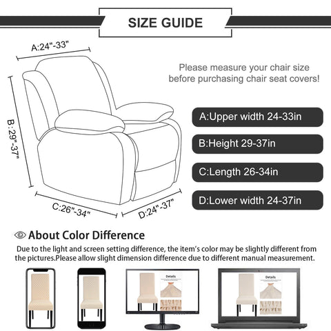 Jacquard Stretch Sofa Cover Recliner Protection Pad-HA00518-Veeddydropshipping
