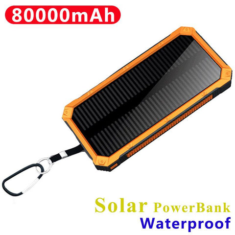 Solar Power Bank 80000 mAh Charger Power Bank Outdoor Portable Charging-PA00469-Veeddydropshipping