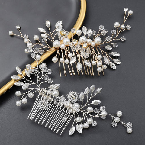 Wedding Hair Combs Hair Accessories-WF01280-Veeddydropshipping