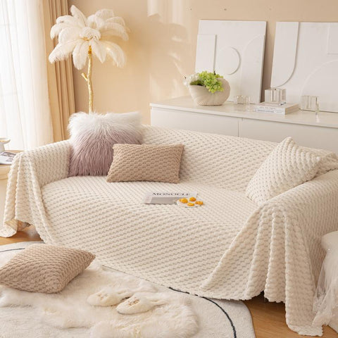 Soft Sofa Cover Slipcover Fleece Sofa Towel Blanket-HA00449-Veeddydropshipping