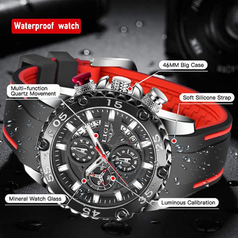 Luminous Men Watch Sport Watches Waterproof Quartz-JW00660-Veeddydropshipping