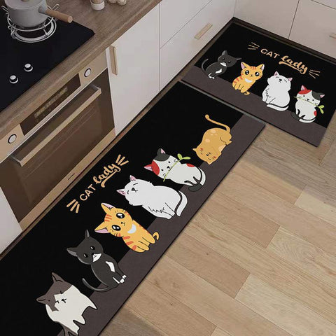 Kitchen Floor Mat Washable Non-Slip Bedroom Carpet-HA00474-Veeddydropshipping