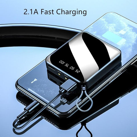 20000mAh Mini Portable Power Bank Digital Display External Battery Fast Charging Mobile Phone-PA00460-Veeddydropshipping