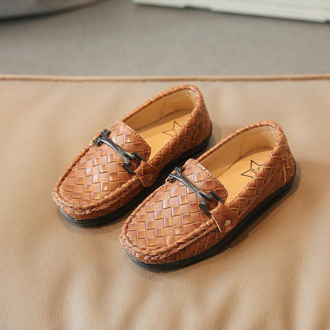 Children Leather Shoes 2022 Spring and Autumn New Boys Moccasin Shoes-TB00116-Veeddydropshipping