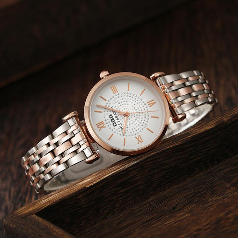 Casual Silver Stainless Steel Waterproof Quartz Wristwatches -JW01045-Veeddydropshipping