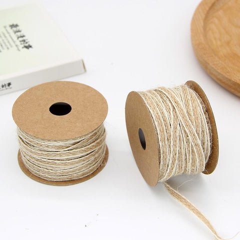 Jute Burlap Rolls Hessian Ribbon With Lace-HA00610-Veeddydropshipping