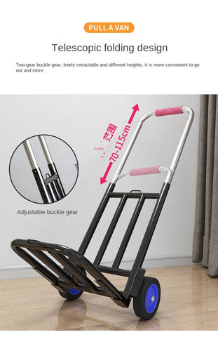 Folding and retractable trolley home shopping-HA01685-Veeddydropshipping