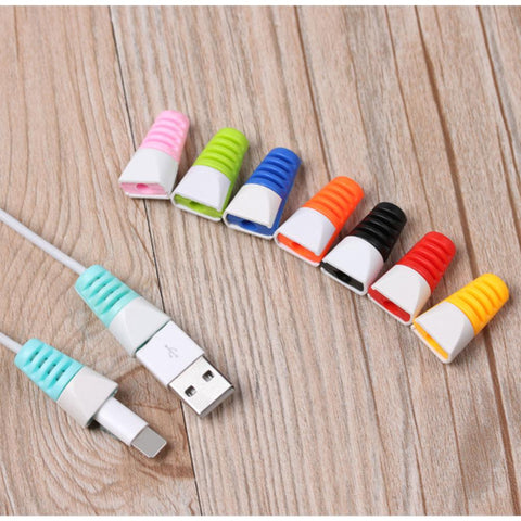 10pcs/Set Soft Cable Protector Bobbin Winder Data Line Case Protection Spring Twine-PA00937-Veeddydropshipping