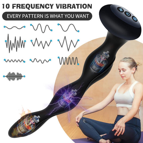 Electric Shock Anal Plug Prostate Massager Intelligent Heating Butt Plug Female -BH01271-Veeddydropshipping