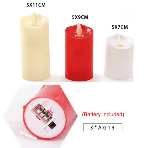 Candles Lights Operated Plastic Pillar Flickering Candle-HA00347-Veeddydropshipping