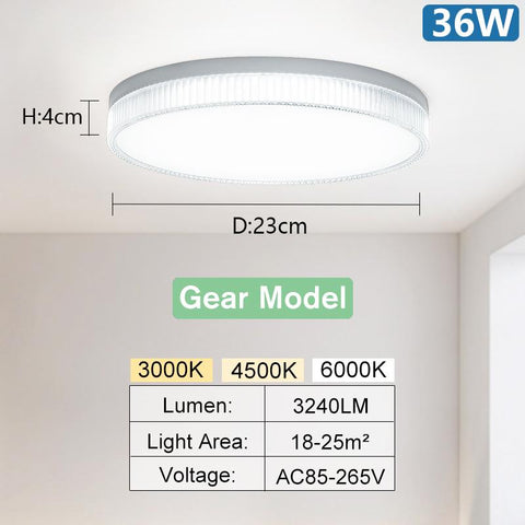 Round Led Ceiling Lamp  Lustre Lighting-TI00294-Veeddydropshipping
