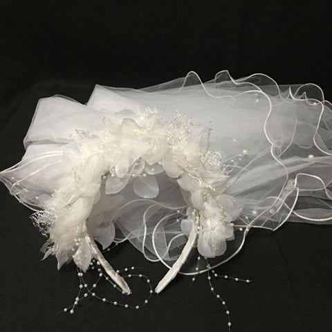 Bride Multi Layer Wedding Veil Headband-WF01454-Veeddydropshipping