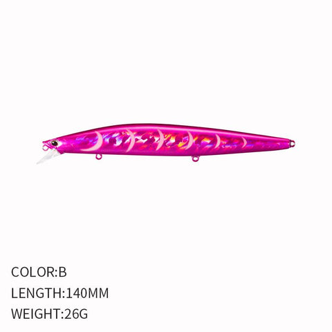1 Pcs Sinking Minnow 145mm 25.5g Wobbler Lure Long Casting Fishing Lure Artificial Bait -OS00481-Veeddydropshipping