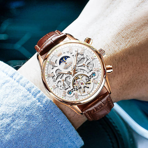 Watches for Men Automatic Mechanical Watch Waterproof -JW00626-Veeddydropshipping