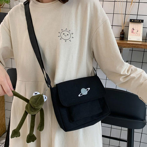 Bag Messenger-bags Small Planet Embroidered Bag Fashion-BS00386-Veeddydropshipping