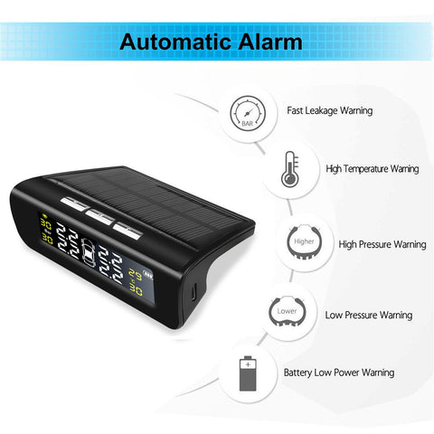 Smart Car TPMS Tire Pressure Monitoring System Solar Power Digital-AM00150-Veeddydropshipping