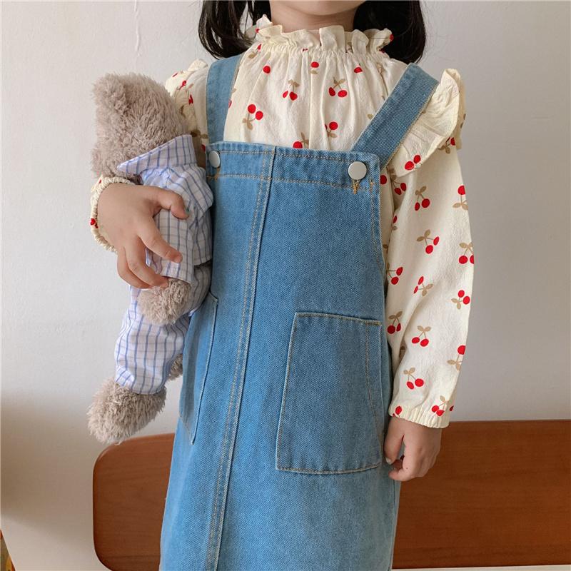 Girls Ddenim Dresses Spring Autumn Korean Style-Veeddydropshipping