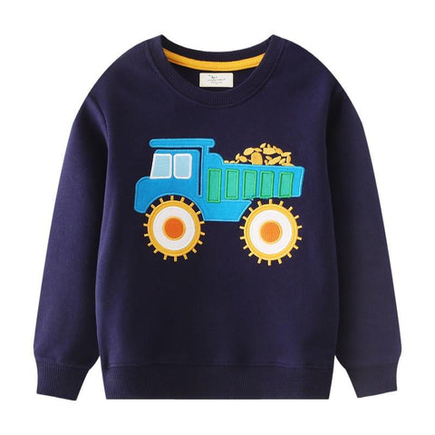Jumping Meters Autumn Winter Children&#39;s Sweatshirts With Cars-TB01345-Veeddydropshipping