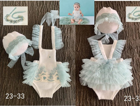 Baby Newborn Photography Props Girl Lace Princess Dress  Outfit Romper-TB00771-Veeddydropshipping