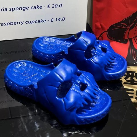 Shoes Thick Bottom Indoor Bathroom Personalized Skull-BS01510-Veeddydropshipping