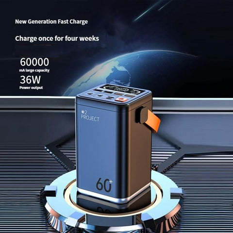 60000mAh Outdoor Power Bank Portable PowerBank External Battery Pack PD 30W Fast Charger-PA00493-Veeddydropshipping