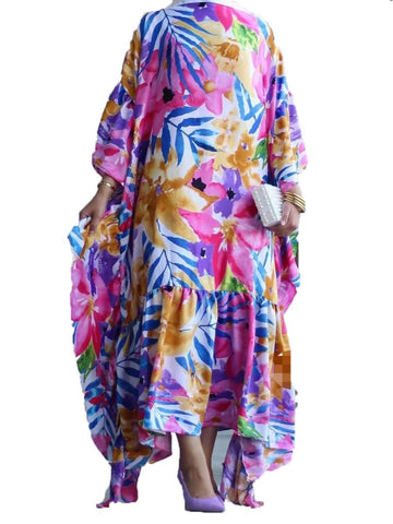 Bohemian Kaftan Maxi Dress Oversize-WF01509-Veeddydropshipping