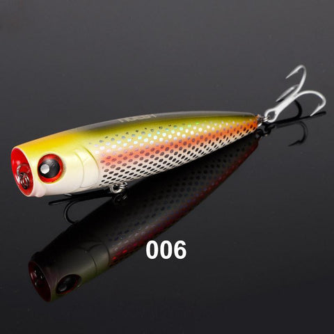 105mm 24g Topwater Popper Fishing Lures Wobblers Long Casting Artificial Hard -OS00376-Veeddydropshipping