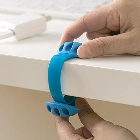 Universal Three Slot Plastic Cord Divider Wire Cable Clips Organizer Holder Fixer Winder-PA00907-Veeddydropshipping