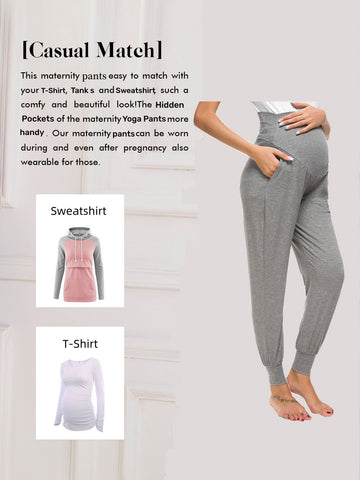 Liu &amp; Qu Maternity Women&#39;s Casual Pants Pregnancy Stretchy-TB00557-Veeddydropshipping