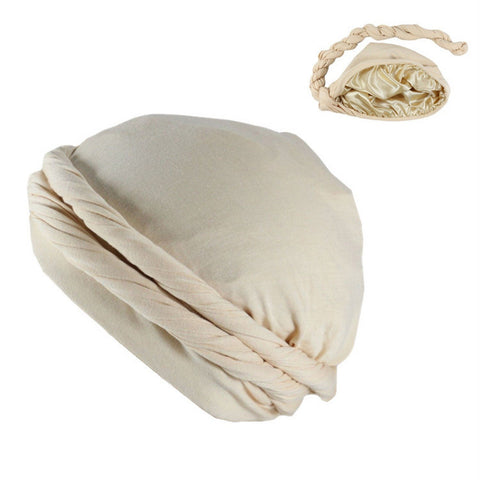 Halo Head Wrap Solid Cotton Turban Bonnet-MF00951-Veeddydropshipping