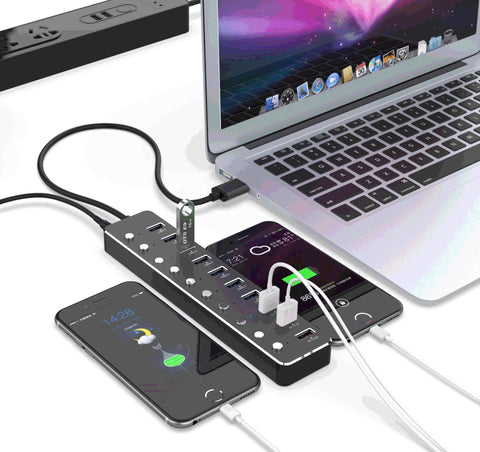 HUB With  Charger Splitter Multiple Expander With Switch-CO00246-Veeddydropshipping
