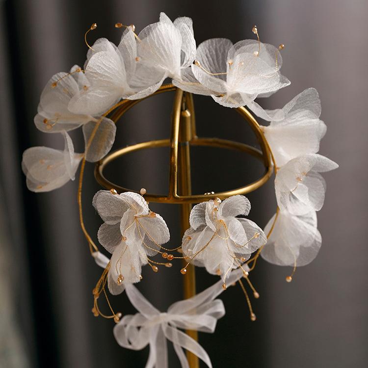 Beautiful Flower dreamy  headband Wedding hair accessories  -JW00492-Veeddydropshipping