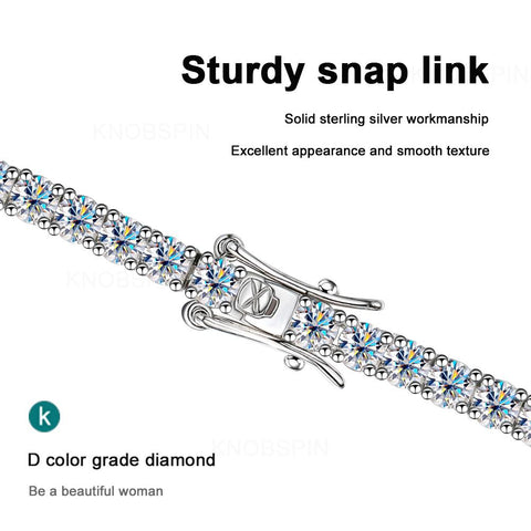 4mm Moissanite Sparkling Full Diamond GRA 925 Sterling-JW00001-Veeddydropshipping