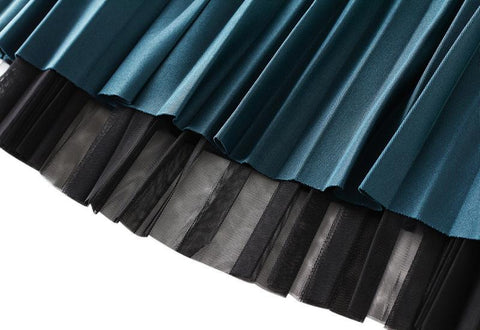 Bright Silk Screen Half-length Skirt For Women-WF00370-Veeddydropshipping