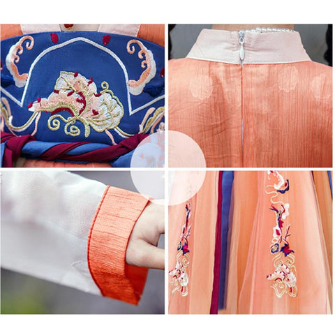 Girls Hanfu Chinese Style Dresses 2022 New Children&#39;S Tang-TB00866-Veeddydropshipping