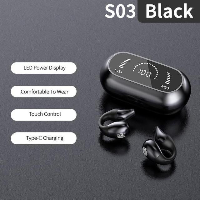 NEW Bone Conduction Earphone Bluetooth 5.2 Ear Clip on Ear Earring-Veeddydropshipping