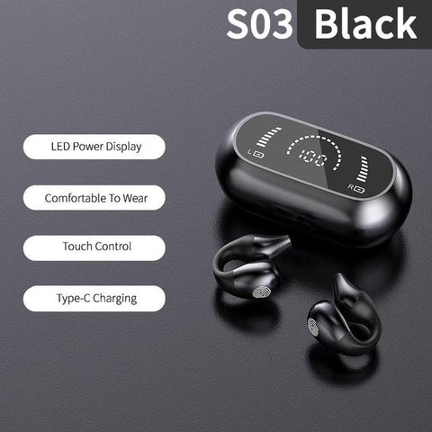 NEW Bone Conduction Earphone Bluetooth 5.2 Ear Clip on Ear Earring-Veeddydropshipping